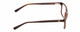 Side View of Harley Davidson HD0133T Designer Reading Eye Glasses with Custom Cut Powered Lenses in Caramel Brown White Triple Layer Unisex Square Full Rim Acetate 47 mm