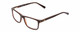 Profile View of Harley Davidson HD0133T Designer Progressive Lens Blue Light Blocking Eyeglasses in Caramel Brown White Triple Layer Unisex Square Full Rim Acetate 47 mm