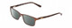Profile View of Harley Davidson HD0136T Designer Polarized Sunglasses with Custom Cut Smoke Grey Lenses in Matte Bronze Brown Unisex Square Full Rim Metal 48 mm