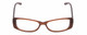 Front View of Harley Davidson HD0515 Designer Reading Eye Glasses with Custom Cut Powered Lenses in Caramel Brown Crystals Ladies Oval Full Rim Acetate 52 mm