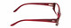 Side View of Harley Davidson HD0515 Designer Reading Eye Glasses with Custom Cut Powered Lenses in Maroon Red Crystals Ladies Oval Full Rim Acetate 52 mm