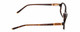 Side View of Harley Davidson HD0537 Designer Reading Eye Glasses with Custom Cut Powered Lenses in Tortoise Havana Brown Rose Gold Ladies Oval Full Rim Acetate 54 mm