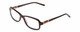 Profile View of Harley Davidson HD0537 Designer Reading Eye Glasses with Custom Cut Powered Lenses in Tortoise Havana Brown Rose Gold Ladies Oval Full Rim Acetate 54 mm