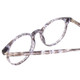 Close Up View of Ernest Hemingway H4908 Unisex Round Reading Glasses in Grey Crystal Marble 49 mm