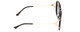 Side View of Gucci GG0649SK Women's Oval Full Rim Designer Sunglasses in Black/Gold/Gray 58mm
