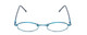 Front View of Flex Plus Collection KIDS 102 Designer Reading Eye Glasses with Custom Cut Powered Lenses in Electric Satin Blue Unisex Oval Full Rim Metal 46 mm