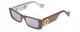 Profile View of Gucci GG0516S Womens Sunglasses in Grey Marble White Mother of Pearl/Silver 52mm