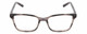 Front View of Jones New York J227 Designer Reading Eye Glasses with Custom Cut Powered Lenses in Grey Marble Horn Ladies Square Full Rim Acetate 48 mm