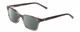 Profile View of Jones New York J227 Designer Polarized Reading Sunglasses with Custom Cut Powered Smoke Grey Lenses in Grey Marble Horn Ladies Square Full Rim Acetate 48 mm