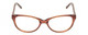Front View of Lucky Brand D701 Designer Reading Eye Glasses with Custom Cut Powered Lenses in Brown Crystal Unisex Square Full Rim Acetate 49 mm