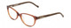 Profile View of Lucky Brand D701 Designer Progressive Lens Blue Light Blocking Eyeglasses in Brown Crystal Unisex Square Full Rim Acetate 49 mm