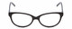 Front View of Lucky Brand D701 Womens Oval Full Rim Designer Reading Glasses Gloss Black 49 mm