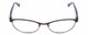 Front View of Lucky Brand Peppy Womens Oval Reading Glasses Satin Purple Lavender Crystal 49mm