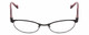Front View of Lucky Brand Peppy KIDS Girl's Reading Glasses Black Snowflake Crystal Pink 46 mm