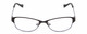 Front View of Lucky Brand Peppy KIDS Girl's Reading Glasses Brown Snowflake Crystal Blue 46 mm