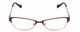 Front View of Lucky Brand Tickle Women's Oval Designer Reading Glasses Brown Copper Leaf 49 mm