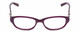 Front View of Jones New York J218 KIDS Girl's Oval Reading Glasses Purple Silver Crystal 47 mm