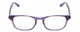 Front View of Jones New York J222 KIDS Designer Reading Eye Glasses with Custom Cut Powered Lenses in Purple Crystal Marble Tortoise Ladies Oval Full Rim Acetate 46 mm