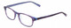 Profile View of Jones New York J222 KIDS Designer Blue Light Blocking Eyeglasses in Purple Crystal Marble Tortoise Ladies Oval Full Rim Acetate 46 mm