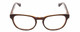Front View of Lucky Brand Dynamo KIDS Designer Reading Eye Glasses with Custom Cut Powered Lenses in Brown Layer Crystal Amber Unisex Oval Full Rim Acetate 45 mm