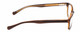 Side View of Lucky Brand Dynamo KIDS Designer Reading Eye Glasses with Custom Cut Powered Lenses in Brown Layer Crystal Amber Unisex Oval Full Rim Acetate 45 mm
