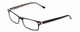 Profile View of Lucky Brand Jacob KIDS Designer Single Vision Prescription Rx Eyeglasses in Black Layer Crystal Unisex Rectangular Full Rim Acetate 47 mm