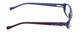 Side View of Lucky Brand Spark Plug KIDS Designer Single Vision Prescription Rx Eyeglasses in Purple Lavender Mauve Triple Layer Crystal Ladies Cat Eye Full Rim Acetate 46 mm