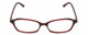 Front View of Jones New York J220 Designer Single Vision Prescription Rx Eyeglasses in Burgundy Red Ladies Cat Eye Full Rim Acetate 49 mm