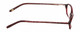 Side View of Jones New York J220 Designer Single Vision Prescription Rx Eyeglasses in Burgundy Red Ladies Cat Eye Full Rim Acetate 49 mm