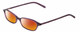 Profile View of Jones New York J220 Designer Polarized Sunglasses with Custom Cut Red Mirror Lenses in Purple Crystal Ladies Cat Eye Full Rim Acetate 49 mm
