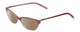 Profile View of Jones New York J223 Designer Polarized Sunglasses with Custom Cut Amber Brown Lenses in Pink Bubble Gum Crystal Silver Ladies Cat Eye Full Rim Acetate 49 mm