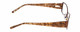 Side View of Jones New York J443 Designer Single Vision Prescription Rx Eyeglasses in Satin Brown Leaf Ladies Rectangular Full Rim Metal 54 mm