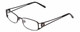 Profile View of Jones New York J462 Designer Blue Light Blocking Eyeglasses in Black Unisex Rectangular Full Rim Metal 50 mm