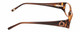 Side View of Jones New York J733 Designer Reading Eye Glasses with Custom Cut Powered Lenses in Tortoise Havana Brown Gold Unisex Rectangular Full Rim Acetate 53 mm