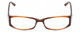 Front View of Jones New York J733 Designer Single Vision Prescription Rx Eyeglasses in Tortoise Havana Brown Gold Unisex Rectangular Full Rim Acetate 53 mm
