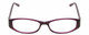 Front View of Jones New York J747 Designer Reading Eye Glasses with Custom Cut Powered Lenses in Purple Marble Crystal Silver Loop Ladies Rectangular Full Rim Acetate 53 mm