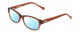 Profile View of Lucky Brand Busy Bee Designer Blue Light Blocking Eyeglasses in Brown Crystal Caramel Ladies Cat Eye Full Rim Acetate 49 mm