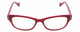 Front View of Lucky Brand Swirl Designer Reading Eye Glasses with Custom Cut Powered Lenses in Red Layer Crystal Unisex Cat Eye Full Rim Acetate 53 mm