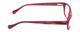 Side View of Lucky Brand Swirl Unisex Cateye Designer Reading Glasses Red Layer Crystal 53 mm