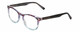 Profile View of Prive Revaux Show Off Single Designer Reading Eye Glasses with Custom Cut Powered Lenses in Clear Crystal Black Ombre Ladies Round Full Rim Acetate 48 mm