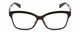 Front View of GUCCI GG0798O Designer Reading Eye Glasses with Custom Cut Powered Lenses in Gloss Black Gold Ladies Cat Eye Full Rim Acetate 55 mm