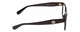 Side View of GUCCI GG0798O Designer Reading Eye Glasses with Custom Cut Powered Lenses in Gloss Black Gold Ladies Cat Eye Full Rim Acetate 55 mm