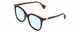 Profile View of GUCCI GG1071S Designer Blue Light Blocking Eyeglasses in Tortoise Havana Brown Gold Ladies Cat Eye Full Rim Acetate 55 mm