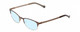 Profile View of Lucky Brand KIDS SMARBRO45 Designer Blue Light Blocking Eyeglasses in Metallic Brown/Gold Ladies Cat Eye Full Rim Metal 45 mm