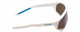 Side View of Bolle SHIFTER Unisex Wrap Designer Sunglasses Shiny White/Blue/Brown Blue 124 mm