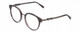 Profile View of Chopard VCH239 Designer Blue Light Blocking Eyeglasses in Grey Crystal Mosaic/Sparkles/Black Gunmetal Ladies Round Full Rim Acetate 50 mm