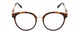 Front View of Chopard VCH239 Designer Reading Eye Glasses with Custom Cut Powered Lenses in Brown Tortoise Havana/Rose Gold Unisex Round Full Rim Acetate 50 mm