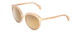 Profile View of POLICE SPL499 Womens Cateye Designer Sunglasses in Pink Crystal/Gold Mirror 53mm
