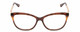 Front View of Chopard VCH243S Designer Reading Eye Glasses with Custom Cut Powered Lenses in Auburn Sparkles Tortoise Havana/Rose Gold Ladies Cat Eye Full Rim Acetate 53 mm