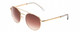 Profile View of Bolle OVA Womens Aviator Designer Sunglasses in Gold/Crystal/Brown Gradient 52mm